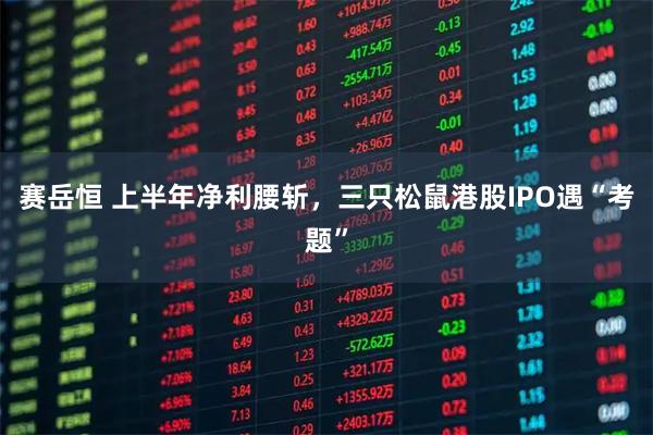 赛岳恒 上半年净利腰斩，三只松鼠港股IPO遇“考题”
